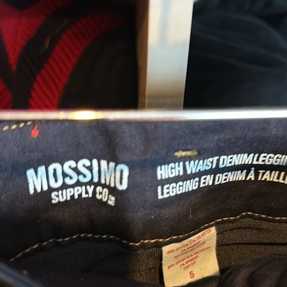 Mossimo Supply Co high waist denim leggings size 5 - Picture 2 of 3